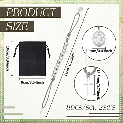 8шт ccb пластиковые круглые бусины браслеты&nbsp;BJEW-PH01940