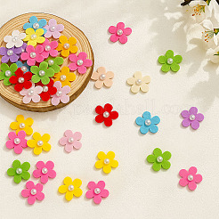 220 шт. 11 цвета ворсовые цветочные украшения аксессуары&nbsp;DIY-MA0006-89