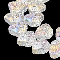 Прозрачные стеклянные бусины гальваническим пряди&nbsp;EGLA-F158-AB02-A