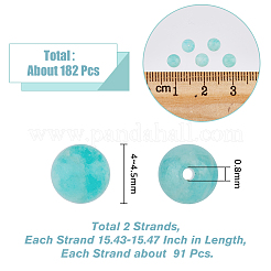2 нити натуральных амазонитовых круглых бусин нити&nbsp;G-HY0001-22