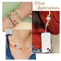 6 шт. 6-х цветные бусины из настоящей латуни с 18-каратным золотым покрытием&nbsp;KK-CJ0002-68