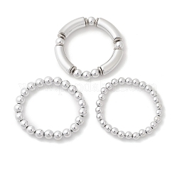 3 шт. круглых и изогнутых трубчатых пластиковых эластичных браслетов CCB&nbsp;BJEW-JB12999