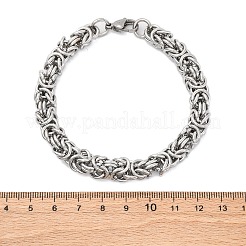 Браслеты из византийских цепей из нержавеющей стали 304 для женщин и мужчин&nbsp;BJEW-R018-16P