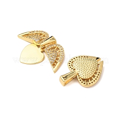 Латунные микропаве кубические цирконии открывающиеся подвески&nbsp;KK-D012-02G
