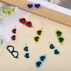 45 шт. 9 цвета непрозрачные подвески из смолы&nbsp;RESI-GL0001-06