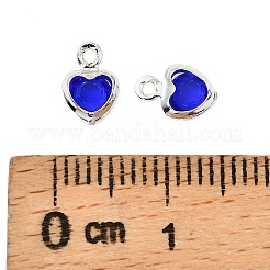 Стеклянные подвески в форме сердца из латуни&nbsp;KK-S385-01S-05