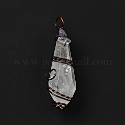 Кулон из натурального кварца с кристаллами&nbsp;G-G860-03R-07