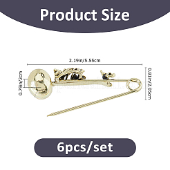 6 шт. брошь из цинкового сплава в виде скелета на Хэллоуин&nbsp;JEWB-FH0002-37AG