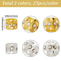 50 шт. 2 цвета железные дреды бусины украшение для волос&nbsp;OHAR-SC0001-19