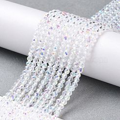 Стеклянные бусины с гальваническим покрытием &nbsp;LS-GLAA-H021-01B-AB01