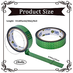 50 м лазерные блестящие бопп-пластмассовые декоративные клейкие ленты для альбома для вырезок&nbsp;AJEW-WH20002-57A-04