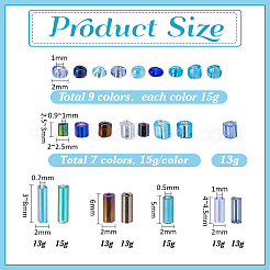 348 г 24-х цветных стеклянных бусин&nbsp;SEED-PH0002-71