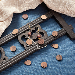 40 шт. подвески из орехового дерева в двух стилях&nbsp;WOOD-PH0002-34