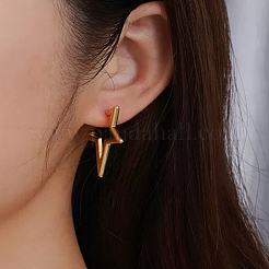 2 пара сережек-гвоздиков из нержавеющей стали двух цветов&nbsp;EJEW-LP0007-048