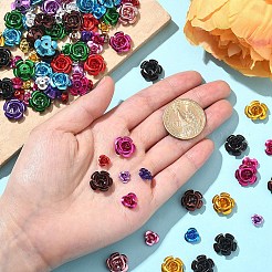 150шт 3 стиля алюминиевый 3d цветок розы&nbsp;FALUM-YW0001-02