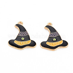 Светло-золотого сплава эмали подвески&nbsp;ENAM-S126-122