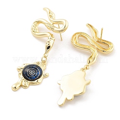 Серьги-гвоздики из латуни с покрытием в виде стойки&nbsp;EJEW-C108-07G-05