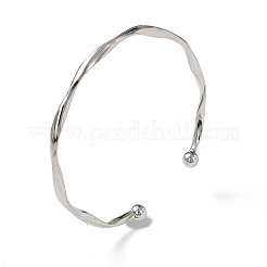 Браслеты-манжеты из волнистого сплава&nbsp;BJEW-L701-04P