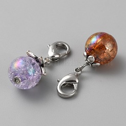 Пластиковый круглый кулон с треском&nbsp;KEYC-CJC0001-01P