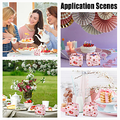 12 картонная коробка для конфет с принтом клубники&nbsp;CON-WH0107-70