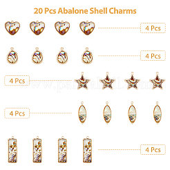 Кулоны с эмалью из латуни&nbsp;KK-DC0003-02