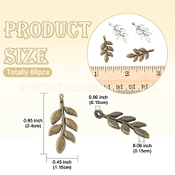 60 шт. 2 цвета подвески из сплава в тибетском стиле&nbsp;FIND-YW0011-27