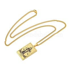 Ожерелья с подвесками Таро из нержавеющей стали 304&nbsp;NJEW-A026-01G-07