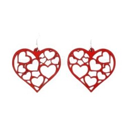 Акриловые серьги-подвески в форме полого сердца&nbsp;FS-WG95D61-01