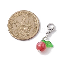 Круглая подвеска из смолы с имитацией кошачьего глаза&nbsp;HJEW-JM01986-02