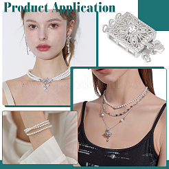 1 шт. стерлингового серебра с прозрачными кубическими цирконами в виде коробки-застежки&nbsp;FIND-BC0013-93A