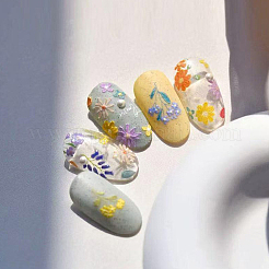 4 шт. 4 стиля с цветочным узором самоклеящиеся наклейки для ногтей для домашних животных&nbsp;MRMJ-SP0001-19