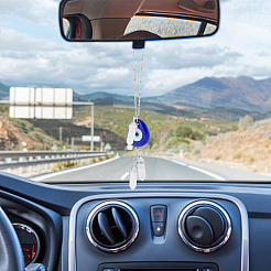 Слезинка со стеклянным кулоном от сглаза&nbsp;HJEW-AB00018