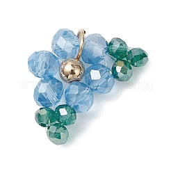 5 шт. подвески из гальванизированного стекла 5 цветов&nbsp;PALLOY-TA00322