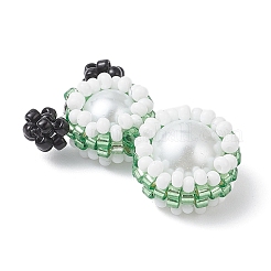 Подвески-снеговики из стеклянных бусин&nbsp;PALLOY-MZ00888-04