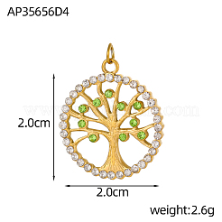 Подвески из нержавеющей стали 304 с микропаве из кубического циркония&nbsp;STAS-OY005-96G