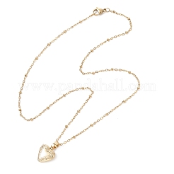 Подвеска в виде сердца из латуни с фотографией&nbsp;NJEW-JN05734