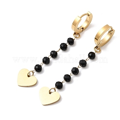 Серьги-кольца в форме сердца из нержавеющей стали 304&nbsp;EJEW-G453-13G