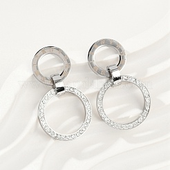 Серьги-гвоздики из полимерной глины и нержавеющей стали 304&nbsp;EJEW-V004-04P