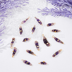 16 шт подвески из медной проволоки с натуральным драгоценным камнем&nbsp;FIND-DC0003-66