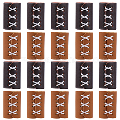 20 шт. пряжки для регулировки шарфа из искусственной кожи двух цветов&nbsp;FIND-CL0001-31