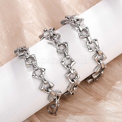 Цепочки-цепочки с ромбовидными звеньями из нержавеющей стали 304 для женщин и мужчин&nbsp;NJEW-F363-02P