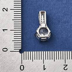 925 плоская круглая подвеска из серебра {925} пробы с прозрачным фианитом и паве STER-A048-12S