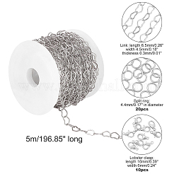 5 ярд латунных цепочек ручной работы в форме сердца&nbsp;DIY-CA0002-18