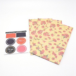 Бумажные пакеты с цветочным узором&nbsp;LS-CARB-WH0009-11D