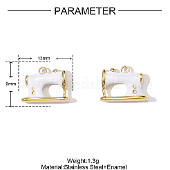 Подвески из нержавеющей стали 304 с эмалью&nbsp;STAS-OY001-53G