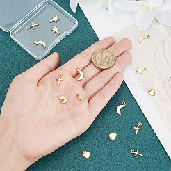 16шт. 4 комплекта латунных подвесок в разных стилях&nbsp;KK-BC0011-25