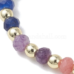 Браслеты из натурального малазийского нефрита и гальванически покрытых немагнитных синтетических гематитовых бусин&nbsp;BJEW-JB13389