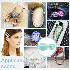 2 нить 2 цвета гальванические стеклянные бусины нити&nbsp;GLAA-PH0004-22B