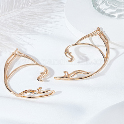 2 шт. 2 стиля серьги-каффы из сплава «Эльфы»&nbsp;EJEW-LP0013-17G