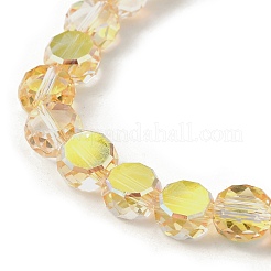 Стеклянные бусины с гальваническим покрытием &nbsp;EGLA-L045-G-HP01